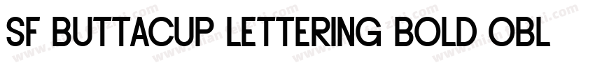 SF Buttacup Lettering Bold Oblique字体转换